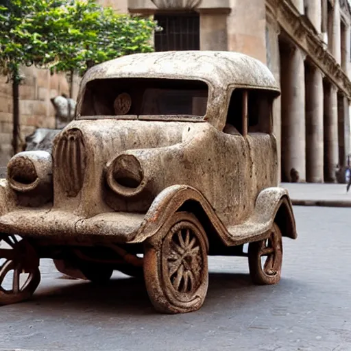 Prompt: a car from ancient Rome