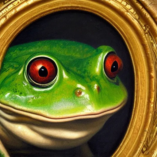 Image similar to Portrait of a frog, Oil on canvas, Musée d'Orsay catalog