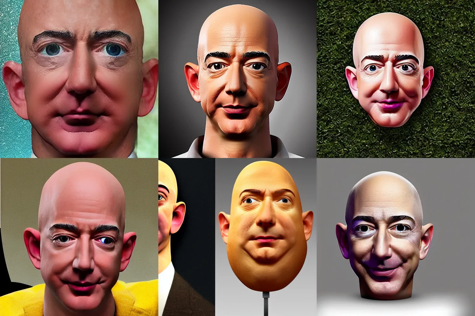 Prompt: jeff bezos head transposed on a potato. realistic, detailed.