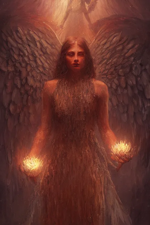 Prompt: a angel made of one thousand eyes, realistic horror fantasy art by greg rutkowski and magali villanueve and monet, concept art, smooth, cinematic lighting, 8 k resolution