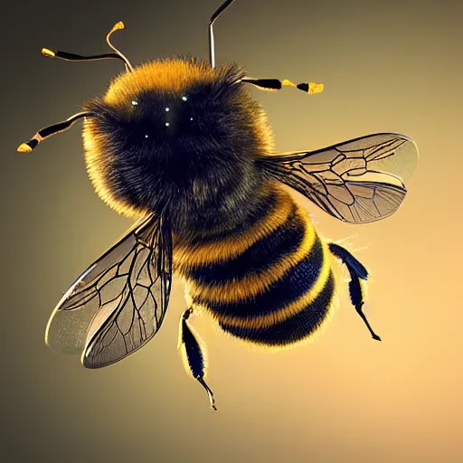Prompt: cinematic art, 4k, bee on a flower, cinematic lightning, realistic, super detailed