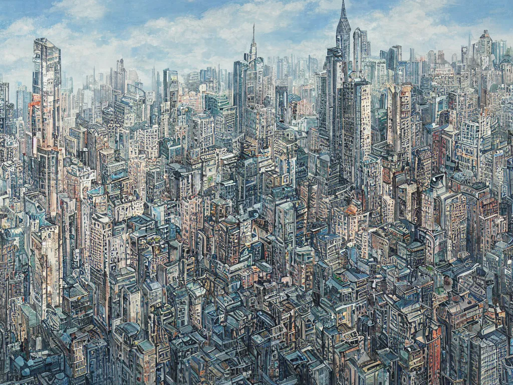 Image similar to cityscape artwork by yang yongliang