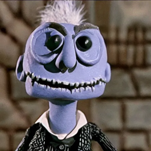 Image similar to Still of Sergio Mattarella in The Nightmare Before Christmas, claymation