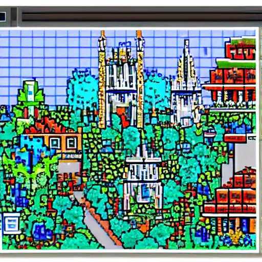 Prompt: pixel art of gainesville florida