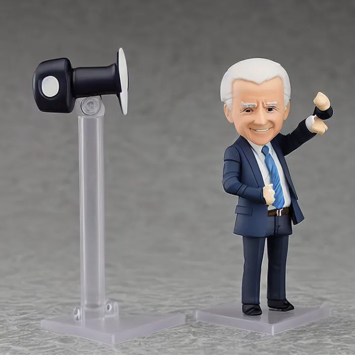 Image similar to an anime nendoroid figurine of Joe Biden, fantasy, figurine , product photo