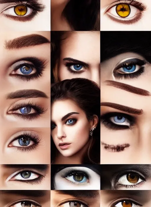 Prompt: style sheets, portraits of a stunningly beautiful eyes, 💯 💯 💯