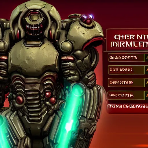 Image similar to Doom Eternal dating sim mode