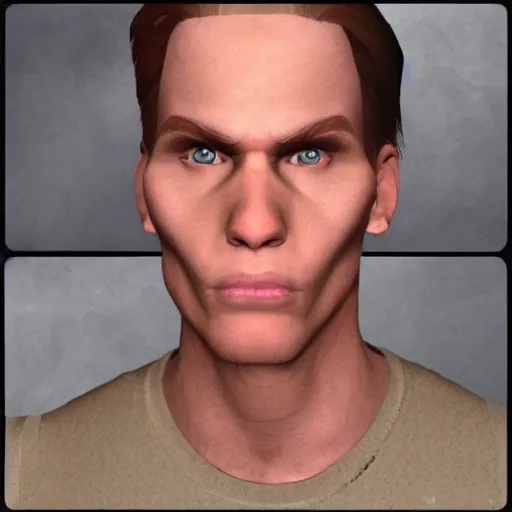 Image similar to Jerma985 with a rather unsettling look on his face