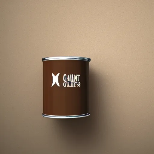 Prompt: can of paint, minimal, modern, solid colors, brown