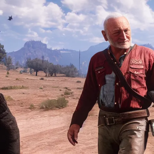 Image similar to buzz aldrin in red dead redemption 2