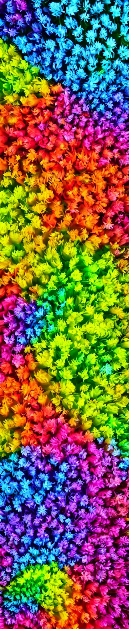 Image similar to vertical macro rainbow flowers