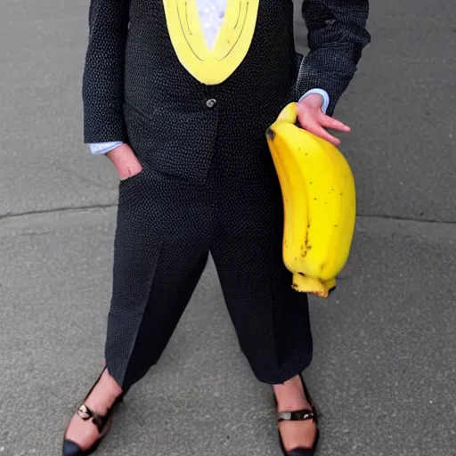 Image similar to banana dressed up for a day at the office