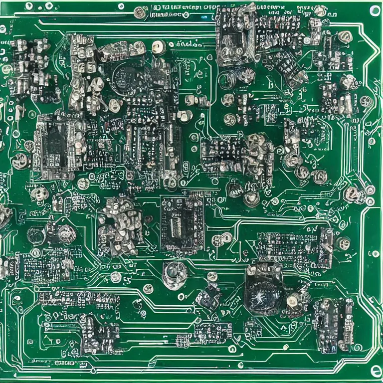 Prompt: mystical arcane sigil ritual computer circuit board