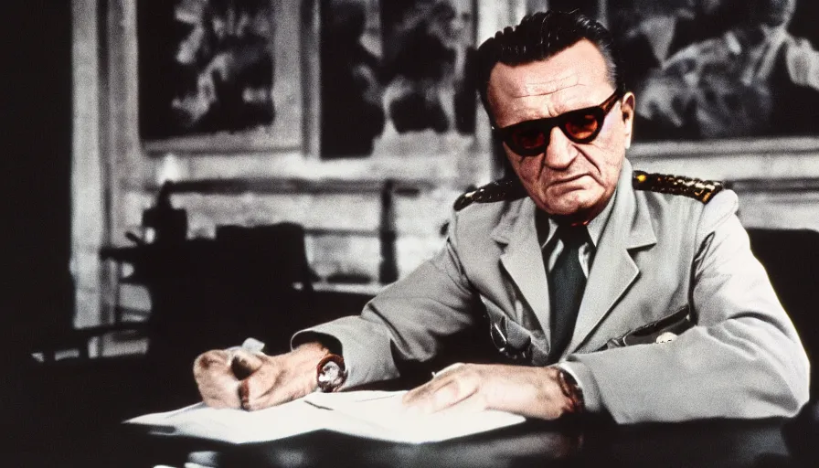 Prompt: color photo of Josip Broz Tito, imax, high quality, criterion collection