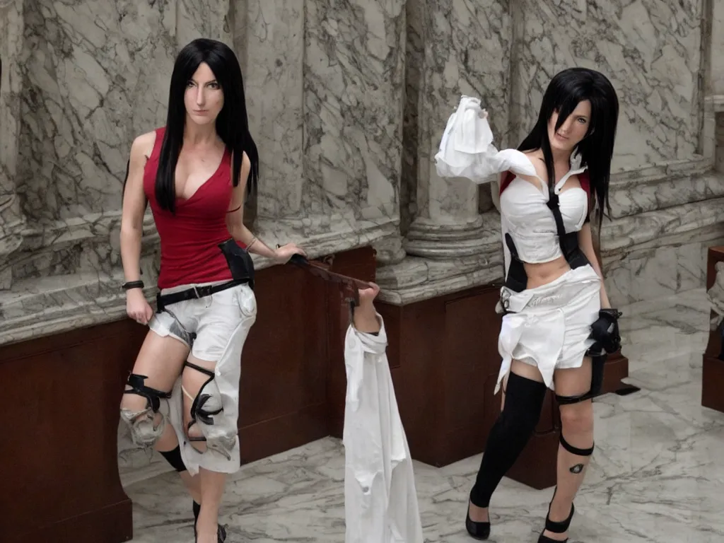 Image similar to Tifa Lockheart at the italian senate.