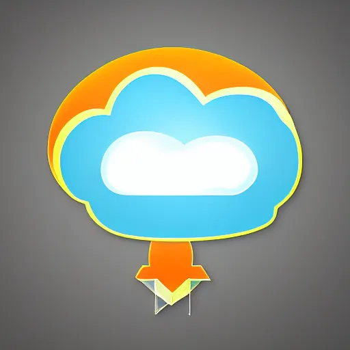 Image similar to happy cloud app logo, digital art, award winning