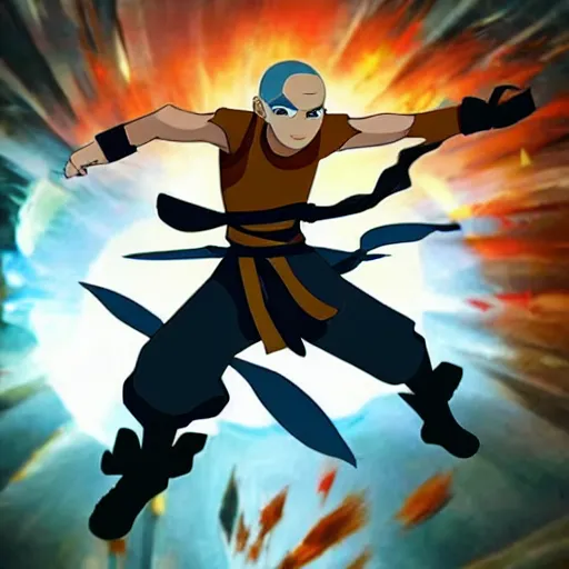 Prompt: avatar the last Airbender, epic battle