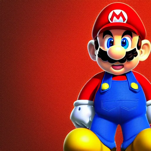 Image similar to Hyper realistic photo of Mario. Extremely detailed. Beautiful. 4K. Award winning