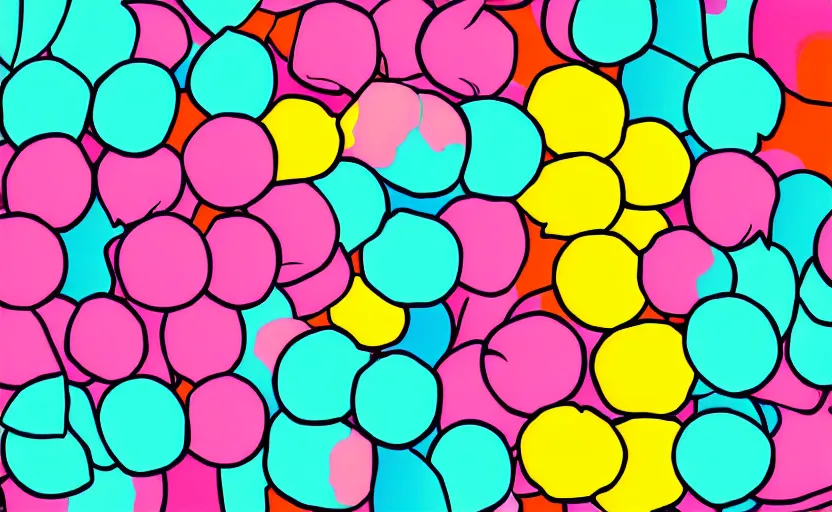 Image similar to digital painting of a website, bubblegum colors, cute, high detail