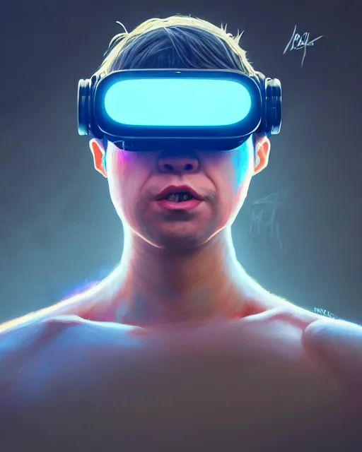 Prompt: highly detailed vfx portrait of a character of a wrestler with vr goggles, stephen bliss, chalk, unrealengine, greg rutkowski, loish, rhads, beeple, chalk, makoto shinkai and lois van baarle, ilya kuvshinov, rossdraws, tom bagshaw, basil gogos