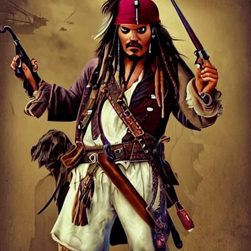 Image similar to jack sparrow gta 5 cover art