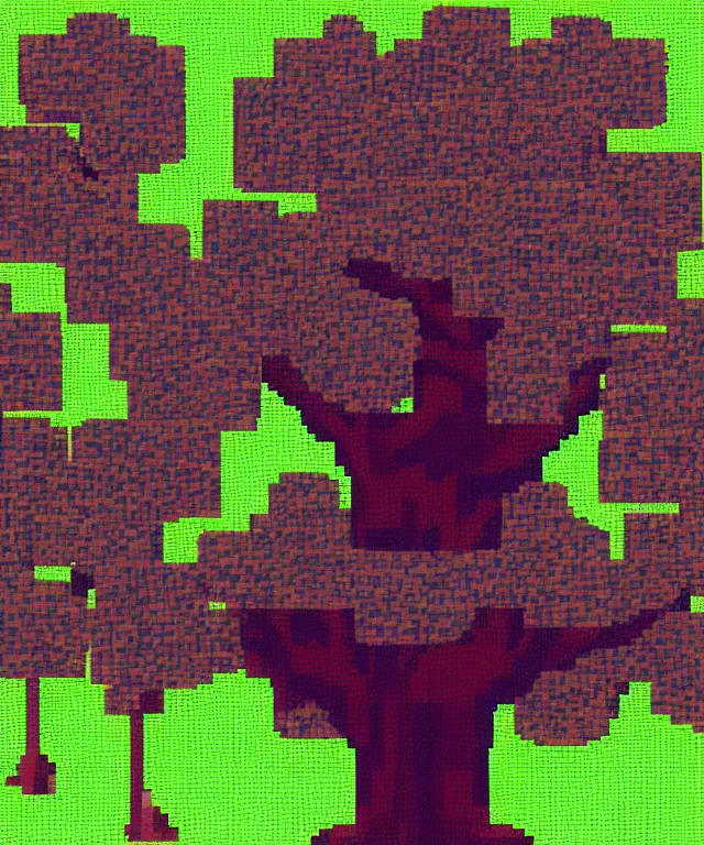 Image similar to video game tree pixelated full tree