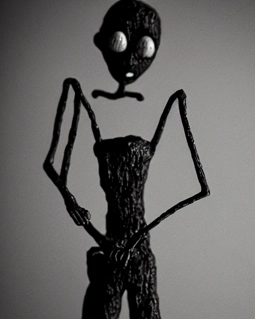 Image similar to imagine a creepy stick figure coraline, realistic, very detailed, complex, intricate, studio lighting, superres sharpening, bokeh, sigma 5 0 mm f 1. 4