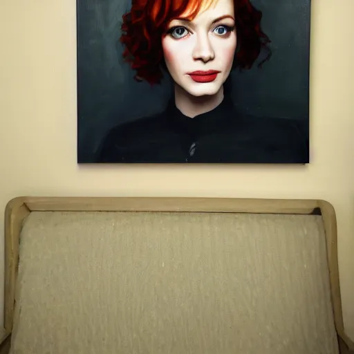 Prompt: Christina Hendricks oil painting,