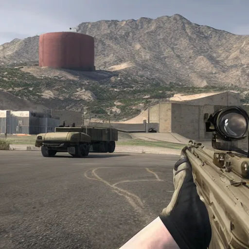 Prompt: ingame screenshot of Elon Musk in modern warfare 2019