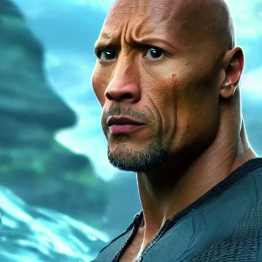 Image similar to Dwayne Johnson in Avatar 4K quality super realistic