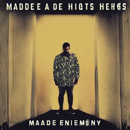 Prompt: album cover for Made In Heights' 2015 album Without my Enemy What Would I Do