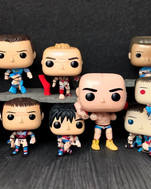 Image similar to Wrestler Funko Pop. Photographic, photography