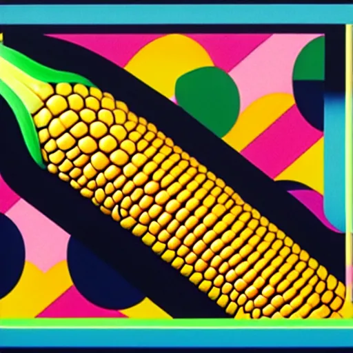 Image similar to corn by shusei nagaoka, kaws, david rudnick, airbrush on canvas, pastell colours, cell shaded, 8 k