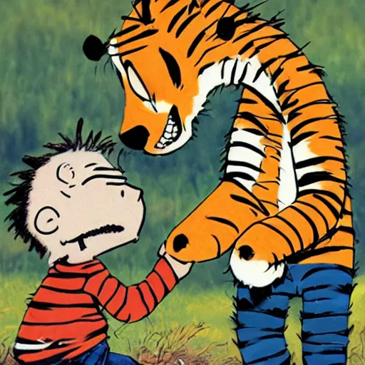 Image similar to calvin and hobbes