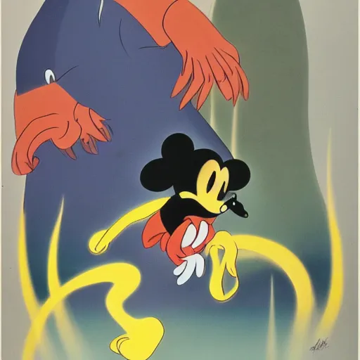 Image similar to character design original cel from Disney's Fantasia (1940)