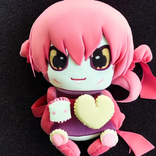 Prompt: cute fumo plush of a girl who loves eating cookies