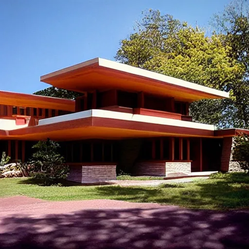 Image similar to house designed by frank lloyd wright