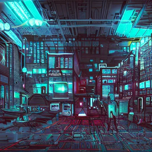 Image similar to FADU UBA in a cyberpunk style