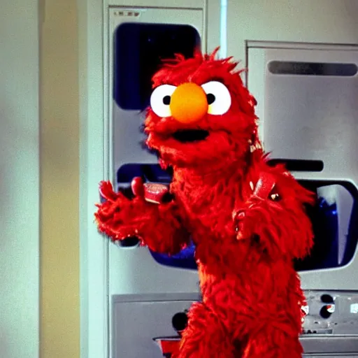 Image similar to elmo as the terminator