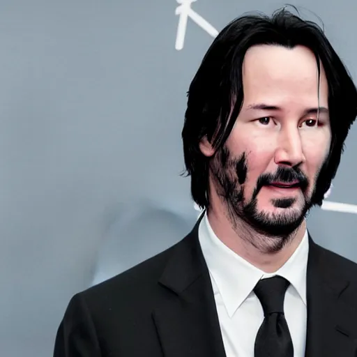 Prompt: photograph of keanu reeves as a 7 5 year old man, aged