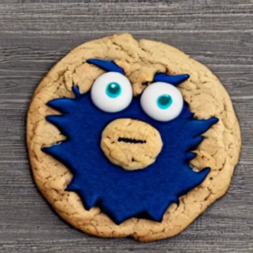 Prompt: nightmarish cookie Monster