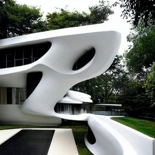 Image similar to house designed by zaha hadid