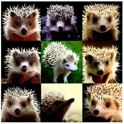 Image similar to A NFT collection based on hedgehogs, digital art