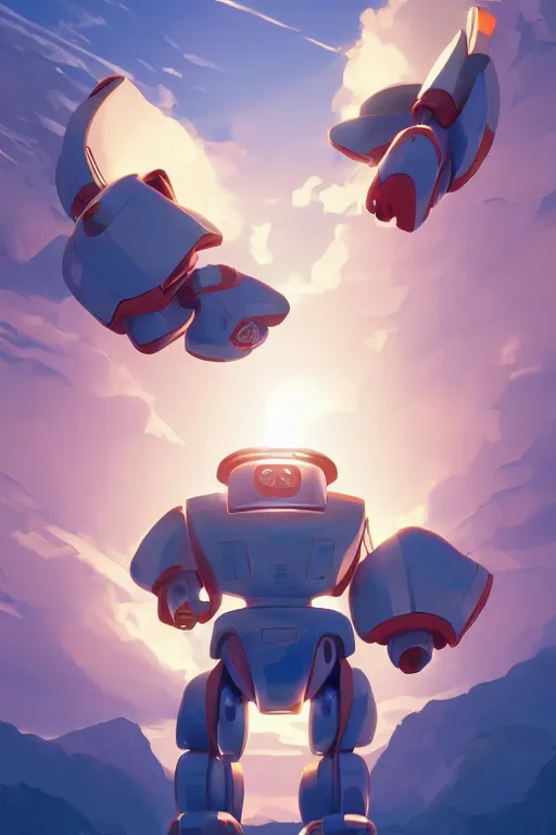 Image similar to metabots medabots medarotto medarot robot minimalist comics, behance hd by jesper ejsing, by rhads, makoto shinkai and lois van baarle, ilya kuvshinov, rossdraws global illumination ray tracing hdr radiating a glowing aura