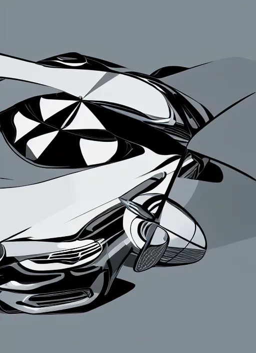 Image similar to abstract advertising illustration for bmw