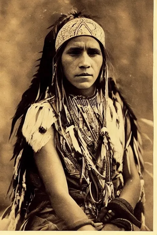 Image similar to “Photo of Native American indian woman Emma Watson, portrait, skilled warrior of the Chiricahua Apache, Lozen was the sister of Victorio a prominent Chief, showing pain and sadness on her face, ancient, realistic, detailed, emma watson”