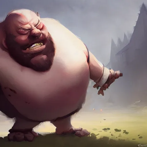 Image similar to gragas by greg rutkowski