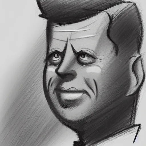 Image similar to milt kahl sketch of john f kennedy