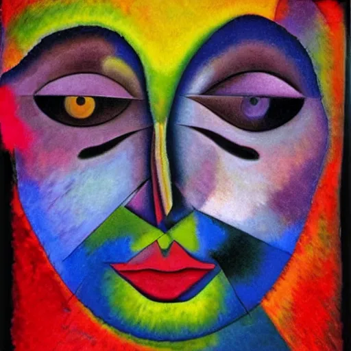 Image similar to 3d face by Kandinsky
