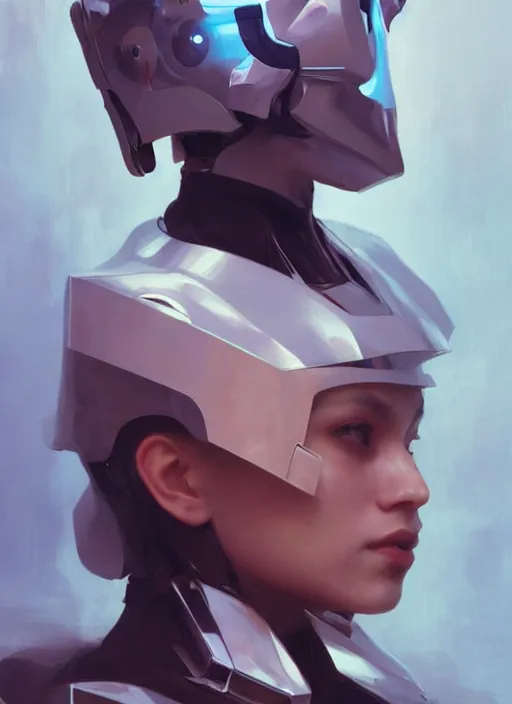 Image similar to future fashion futurism as thufir hawat, human computer, VR headset, cyber augmentation implant, digital art from artstation by Ruan Jia and Mandy Jurgens and Artgerm and william-adolphe bouguereau